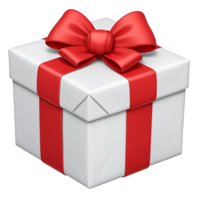 Emoji of a Gift in diagonal view sticker