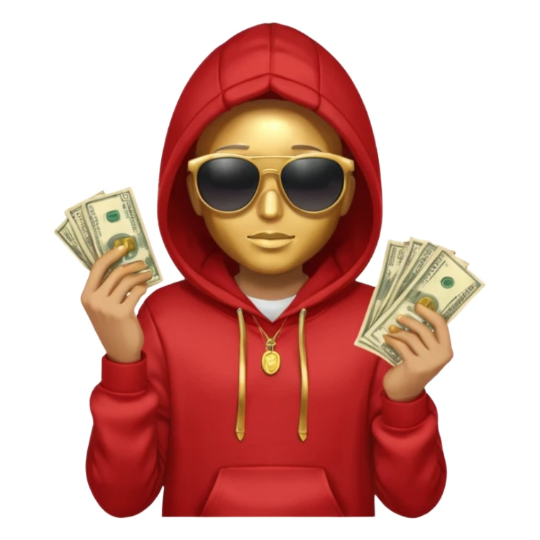 hoodie, sunglasses, money ALL GOLD sticker