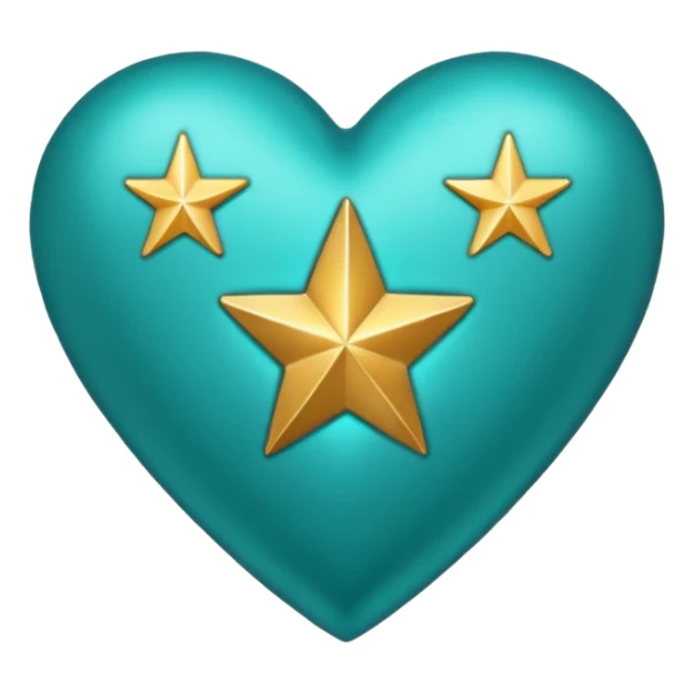 Teal heart with a star and 'you rock'  sticker