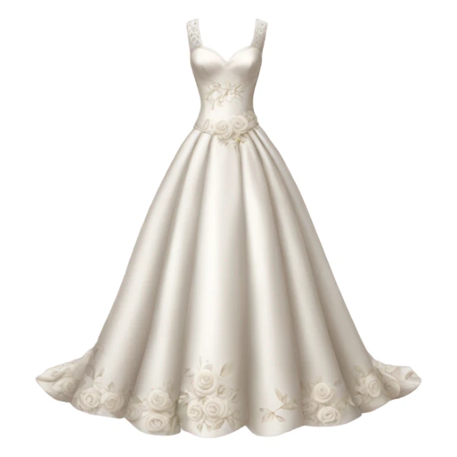 Wedding dress beautiful finish with roses sticker