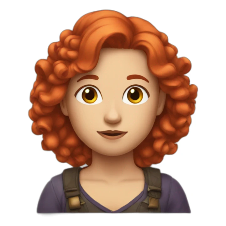 heather the great red hair sticker
