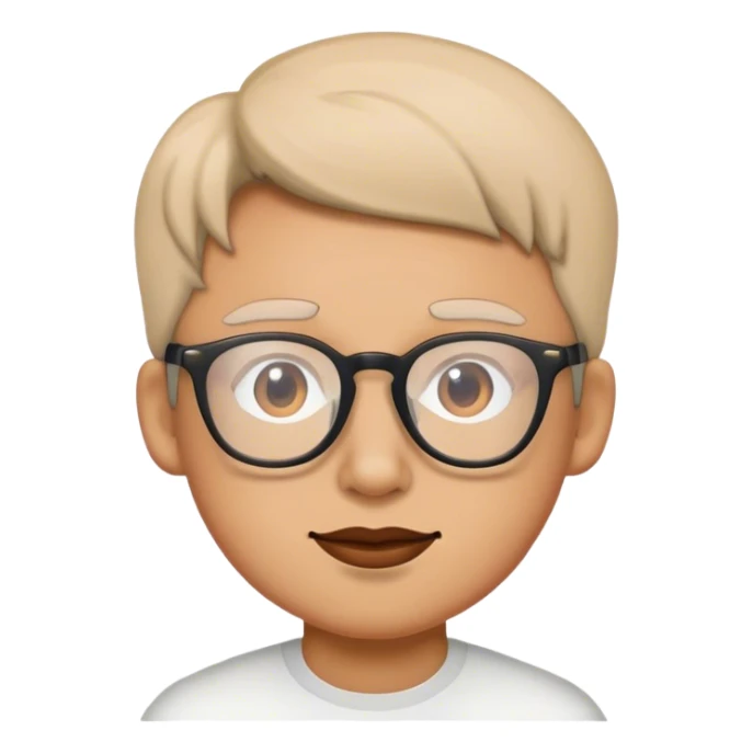 Persona con anteojos de sticker