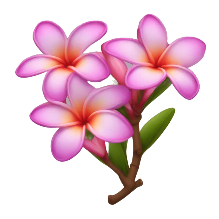 Pink and purple plumeria sticker