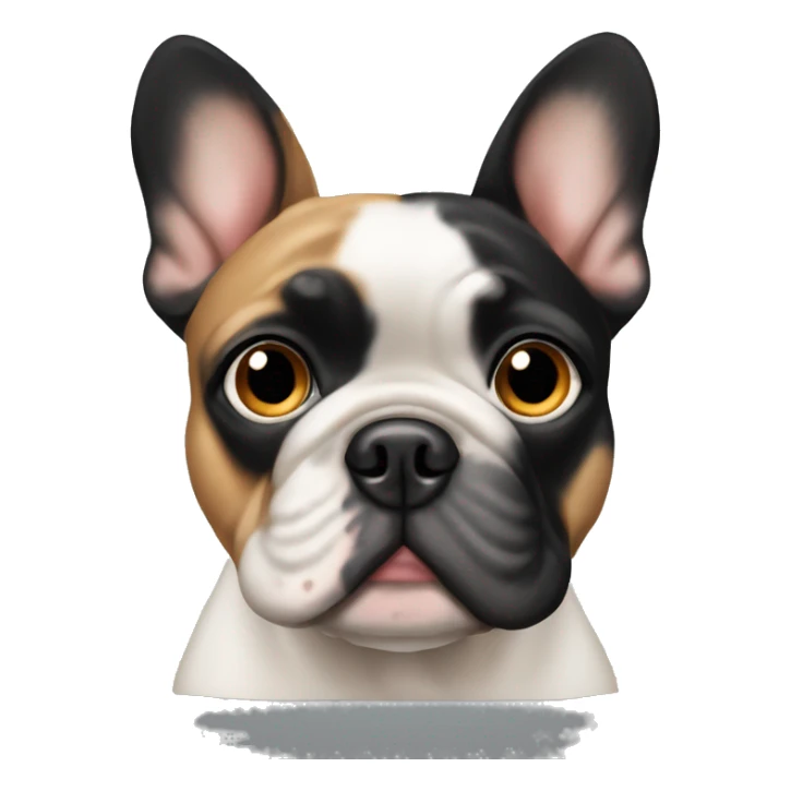 Black-and-tan French bulldog eye roll sticker