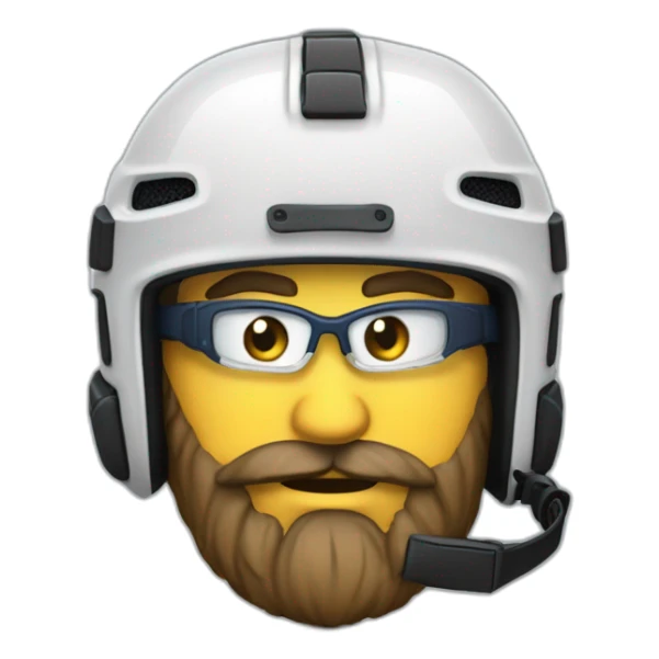 Hockeyeurs barbu avec casque et un pansement sur la joue sticker