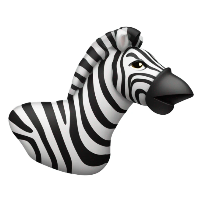 Zebra blowing a whistle behind forbidden symbol  sticker