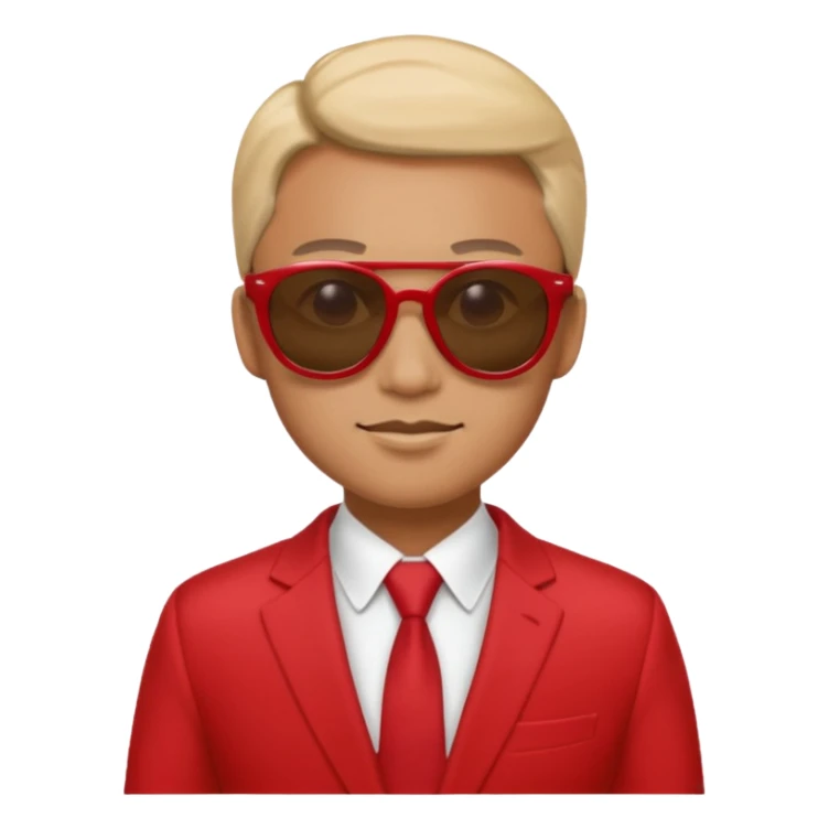 the weekend in red suit and sunglasses sticker