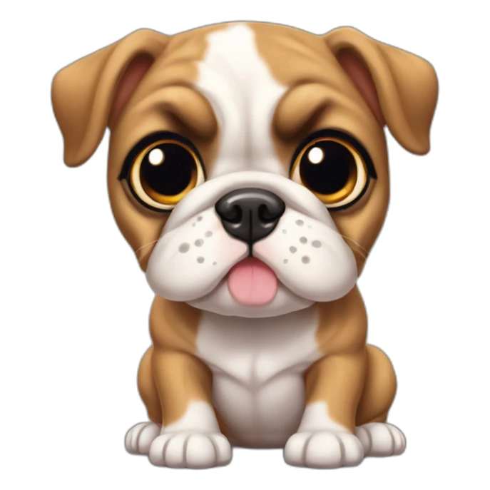 BULLDOG FRENCH PUPPY BIG EYES CUTE sticker