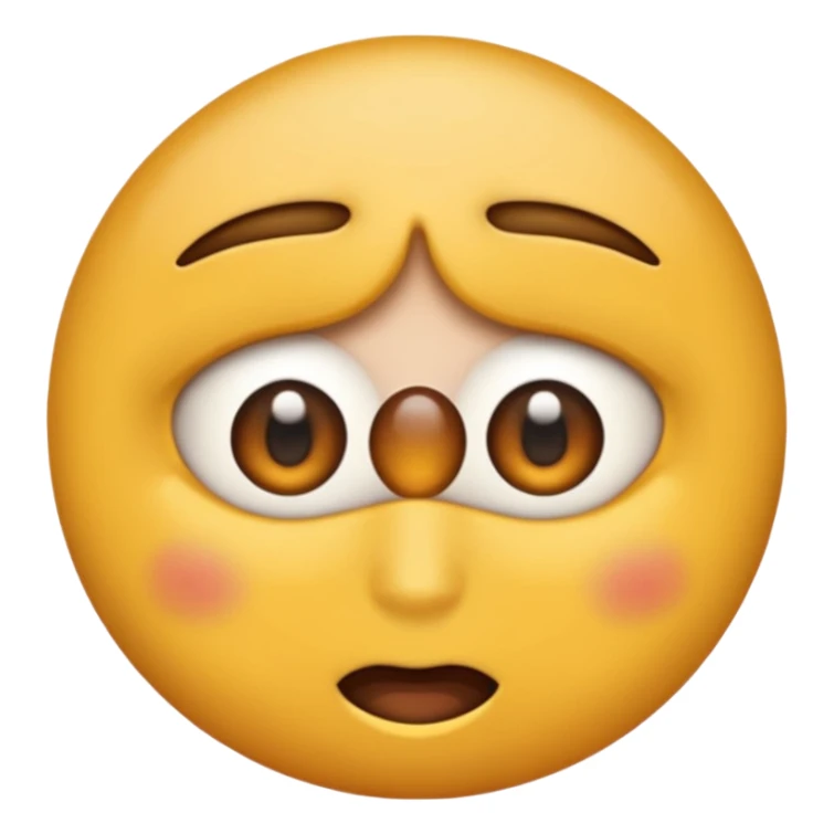 quiero un emoji como este tipo(😧😐🫩😴🫠😲)pero q tenga un ojo titilando del estrés sticker