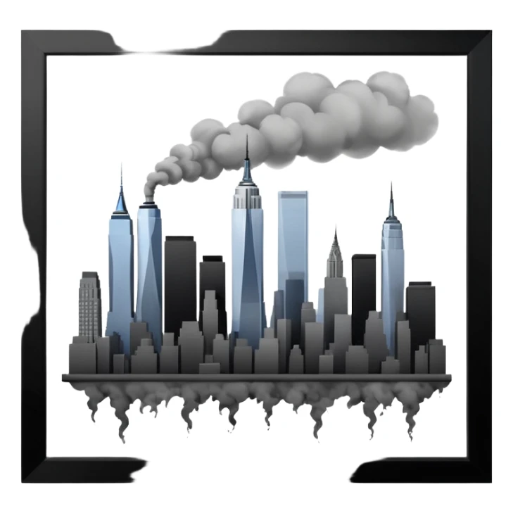 Make a sticker for what happend in New York towers on 9/11 sticker