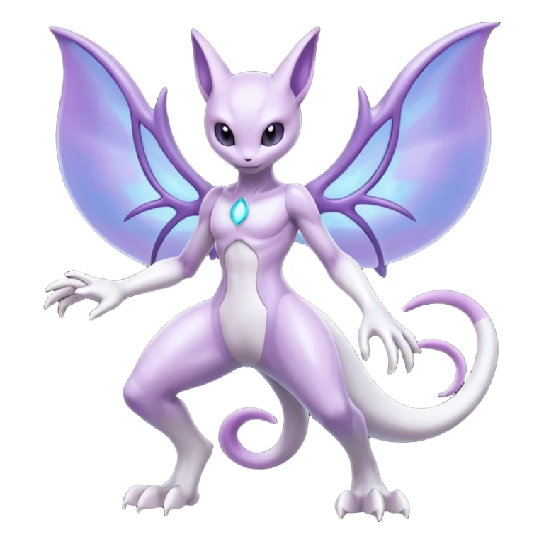 Mewtwo-Lunala-Fakémon-hybrid-creature (full body)  sticker