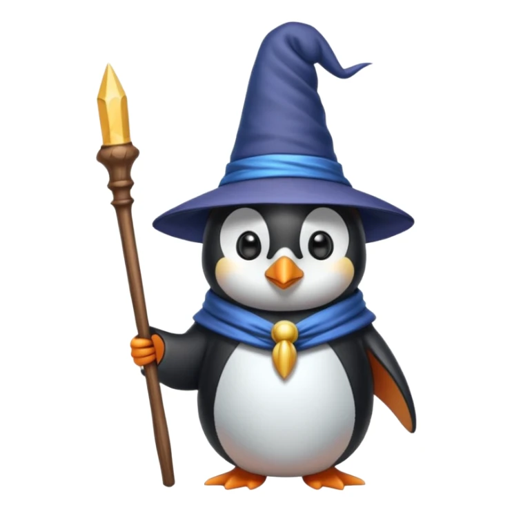 Penguin Wizard sticker