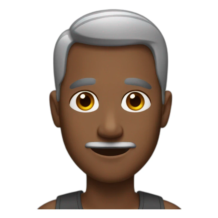 brown Dad clean shaven with Salt and pepper hair  sticker