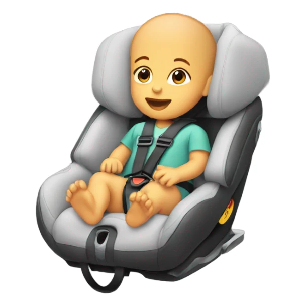 Baby in a car seat sticker