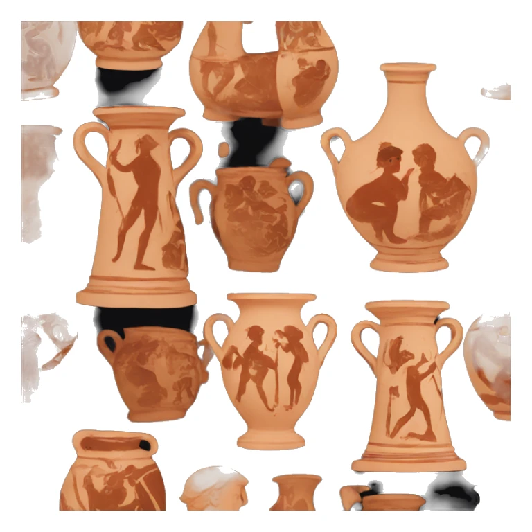 greek Red-figure pottery sticker