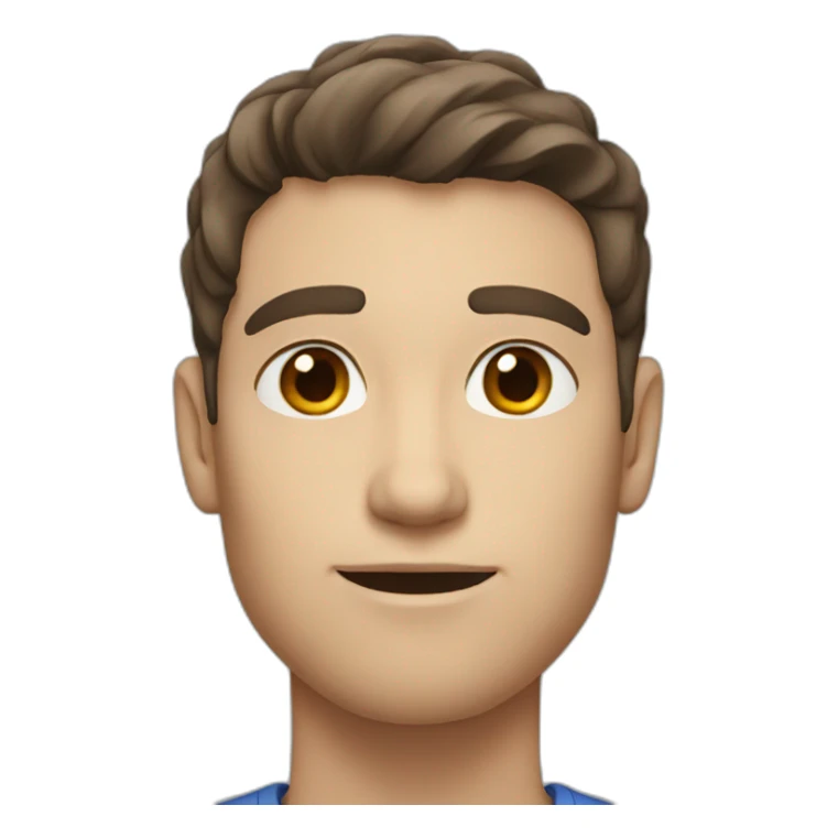 guy with brown hair and bluish-gray eyes sticker