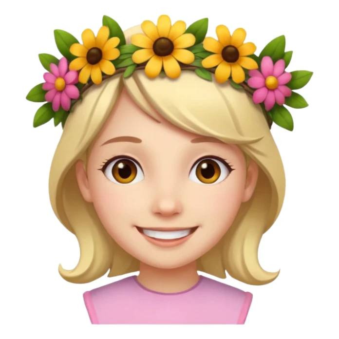 flower crown girl sticker