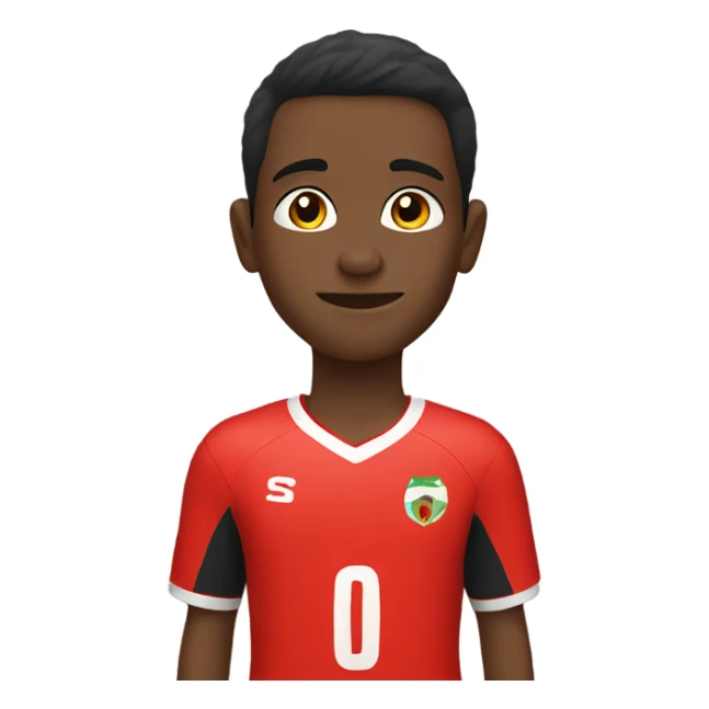 boys with futsal and jersey red  sticker