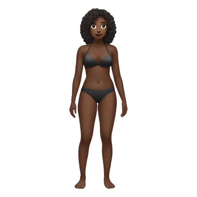 dark-skinned bikini beauty with thick hips sticker