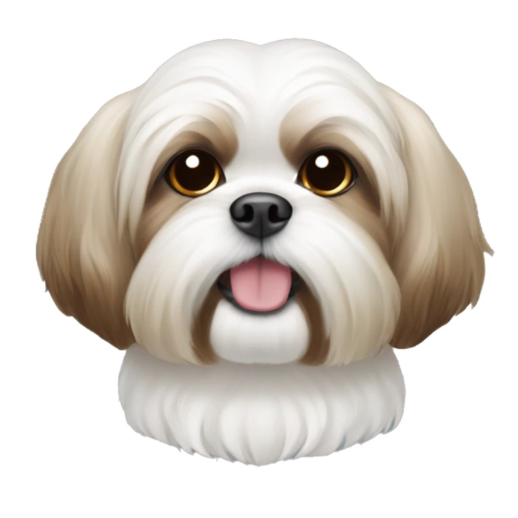 Shih tzu dog that’s white and light brown on the ears  sticker
