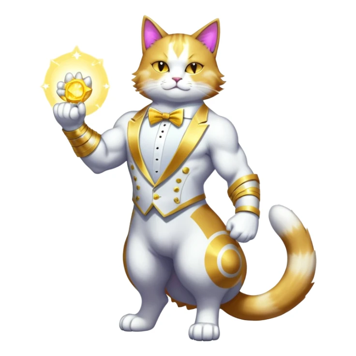 Transcendent celestial infinity cosmic galactic energy Mega neon unicorn dragon hydra hyper rare golden penguin Golden Divine god angel Omni Black and white Super muscular Buff sigma Gigachad cat full body tuxedo colored  sticker