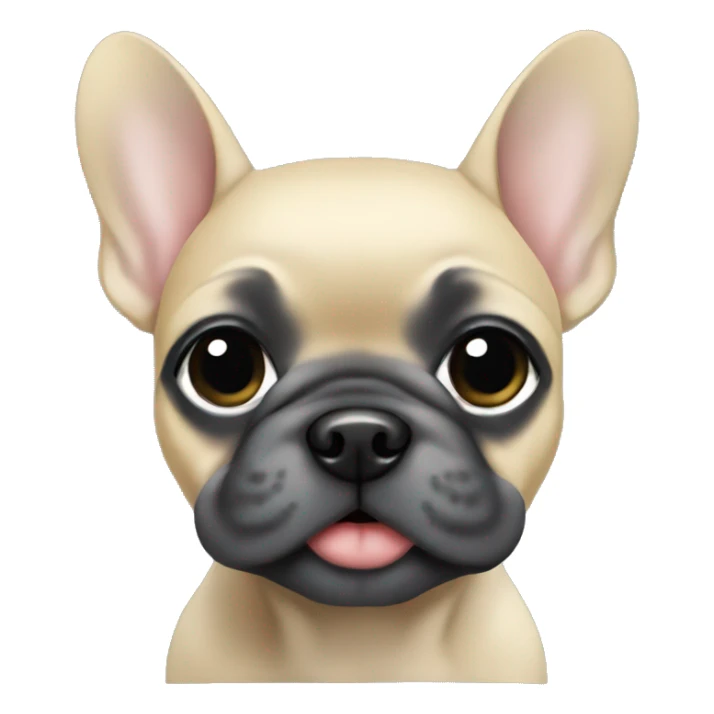 Grey and black frenchie blonde girl  sticker