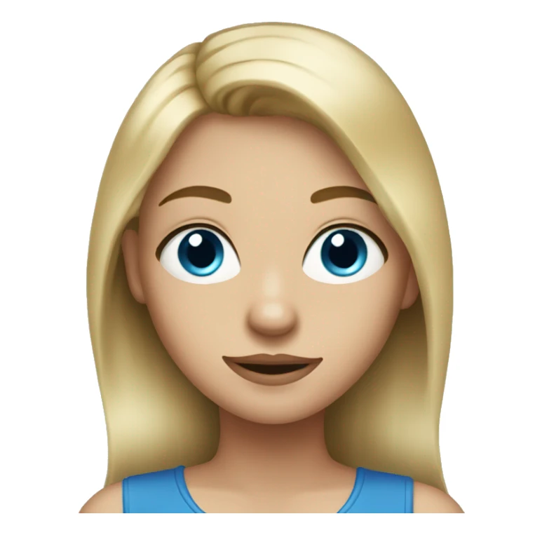 dirty Blonde girl with blue eyes  sticker