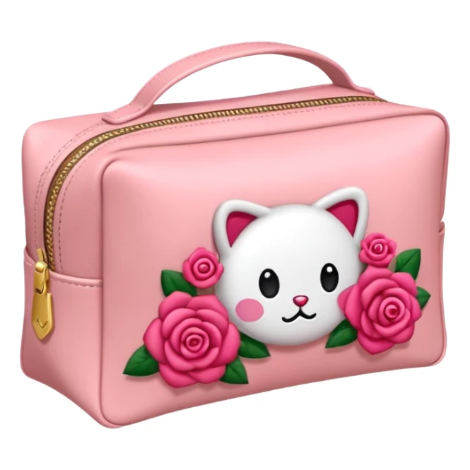 Uma necesserie branca com laços rosas sticker