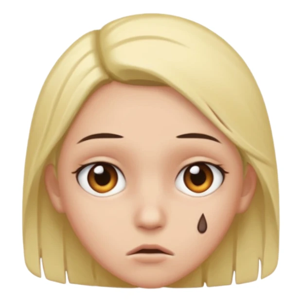 emoji with *NO* eyebrows staring into your soul  sticker