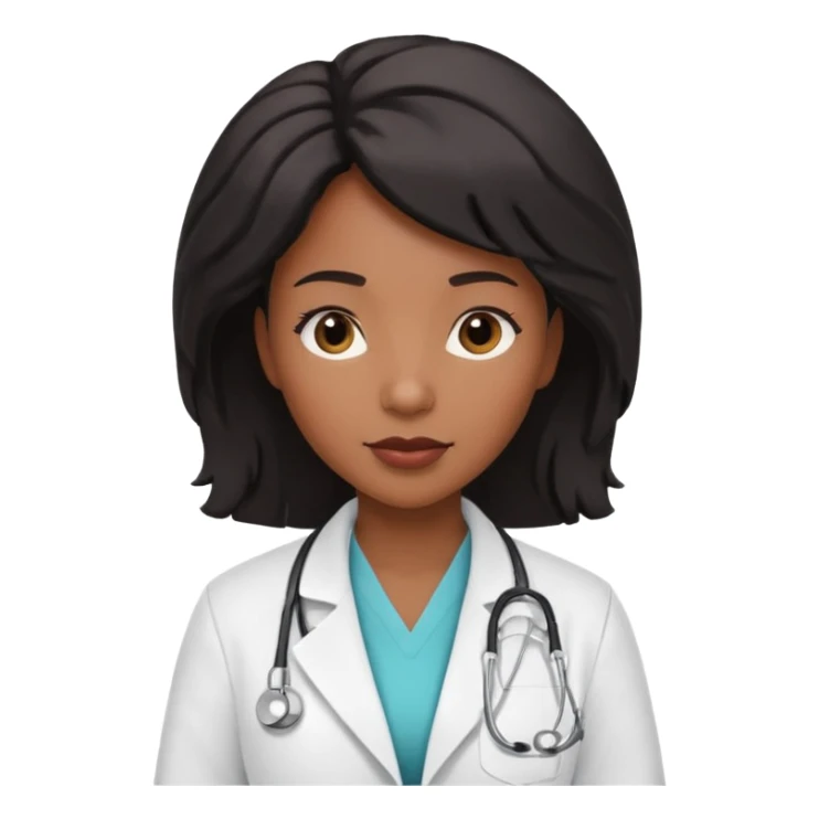 black female hotel doctor sticker