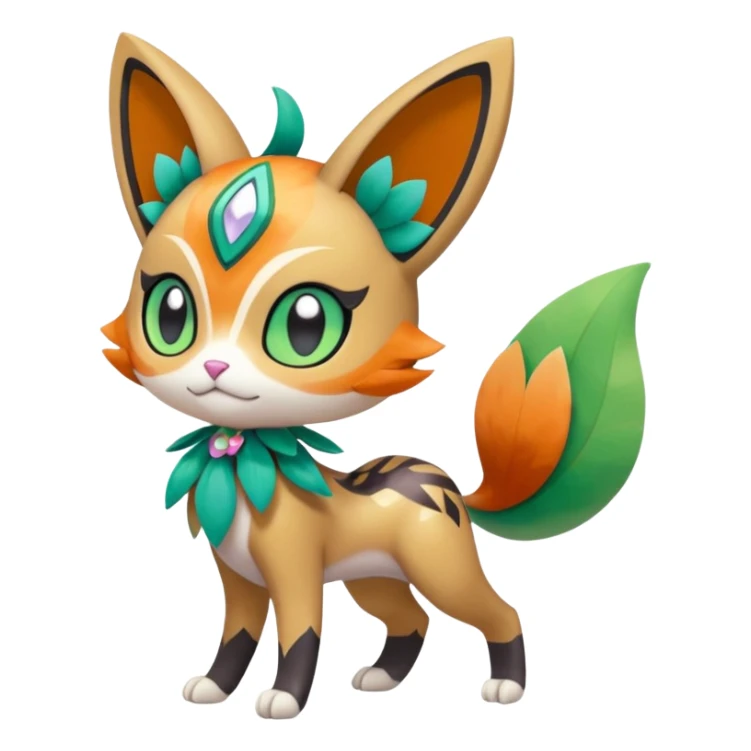 Meloetta-Floragato-Meowscarada-Pokémon-Fakémon-fusion-hybrid-creature sticker