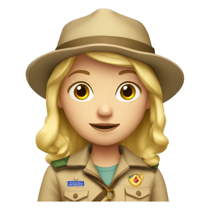 blonde scout girl  sticker