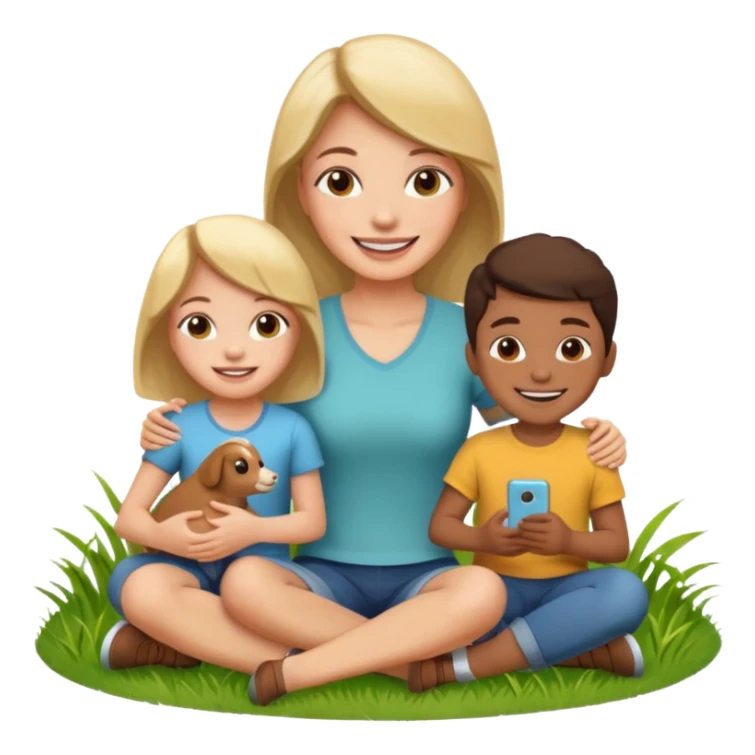 Nany with kidsmaid with kids sticker