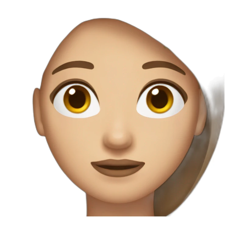 French crop mode shaved Brown Hair emoji sticker