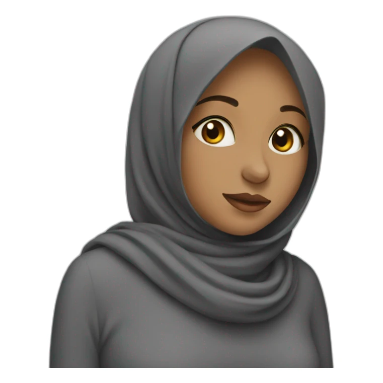 girl in hijab in love sticker