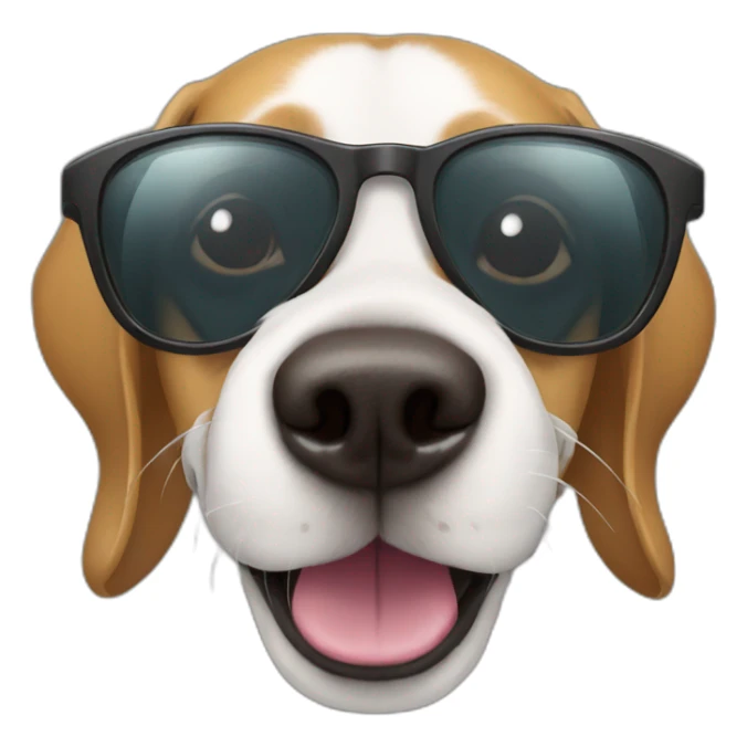 Dog with Shoes and Glases on  sticker