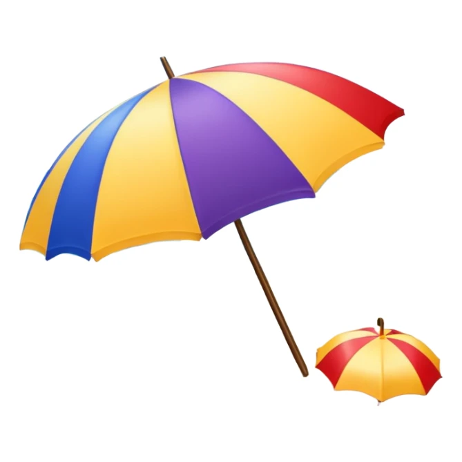 summer beach colorful umbrella, just umbrella sticker