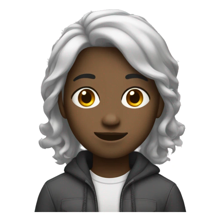 Black Girlfriend - White boy friend with gray Hair sticker