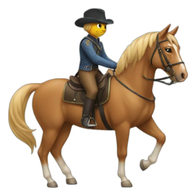 A cat on a horse sticker