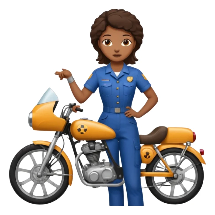 black woman Bike Repair Mechanic sticker