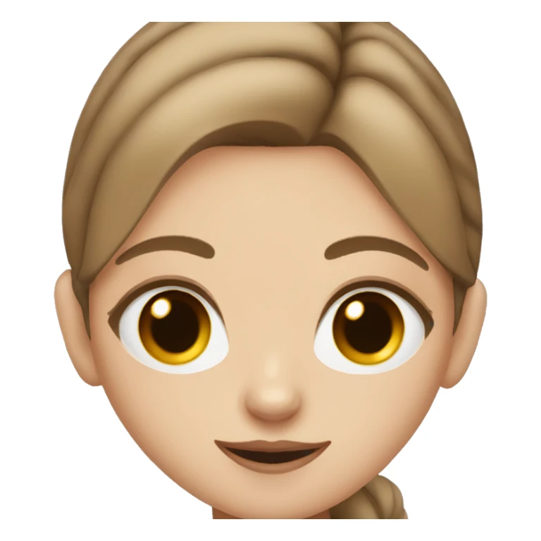 pale light brown haired girl with brown eyes and a black cat sticker