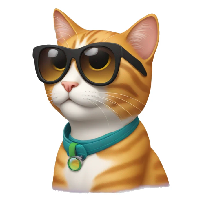 Cat with sunglasses sticker