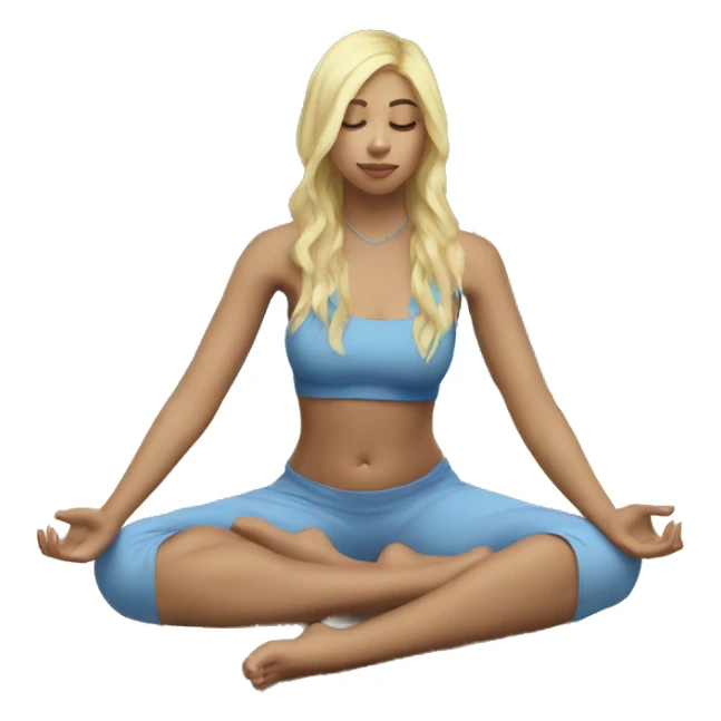 Paytas meditating blue beautiful girl blonde sticker