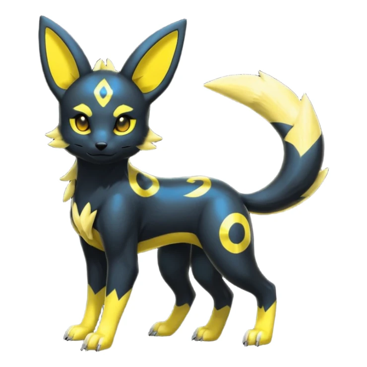 Umbreon-Zeraora-Fakémon-hybrid-creature (full body)  sticker