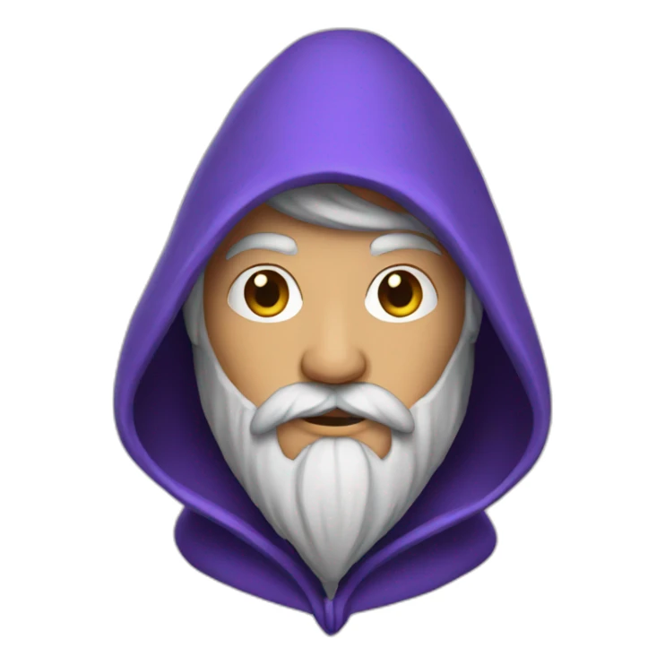 Wizard with hood sticker