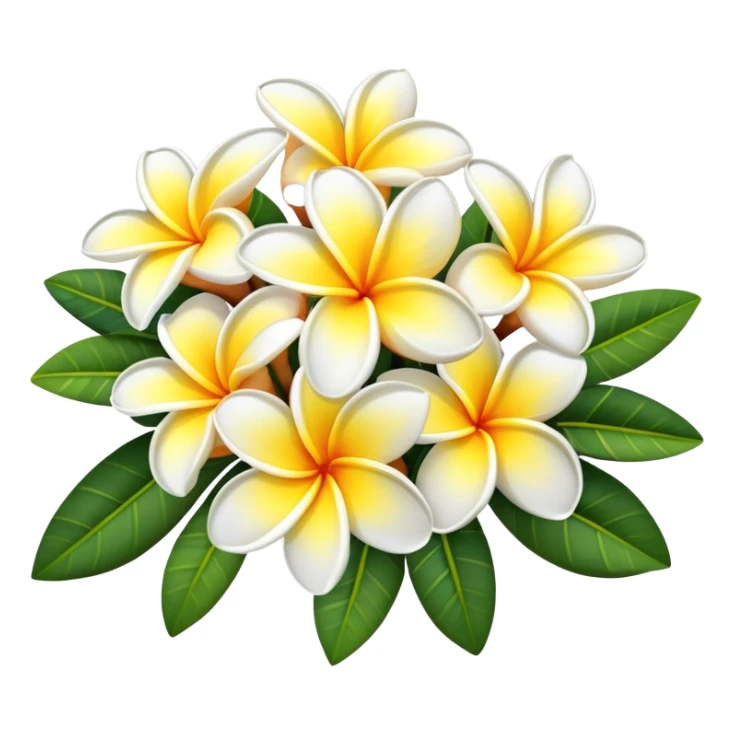 Bouquet of plumeria flowers sticker