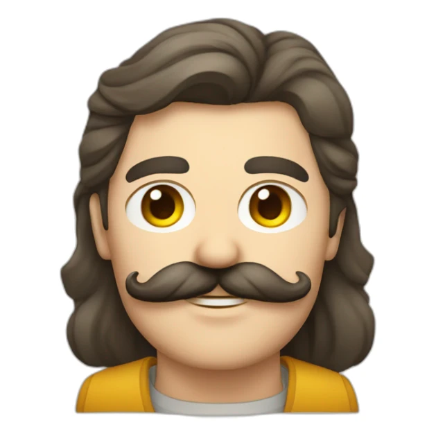 Homme avec courte moustache allemand sticker