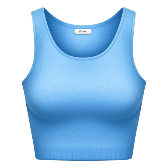 super realistic isolated blue cashmere crop top sticker