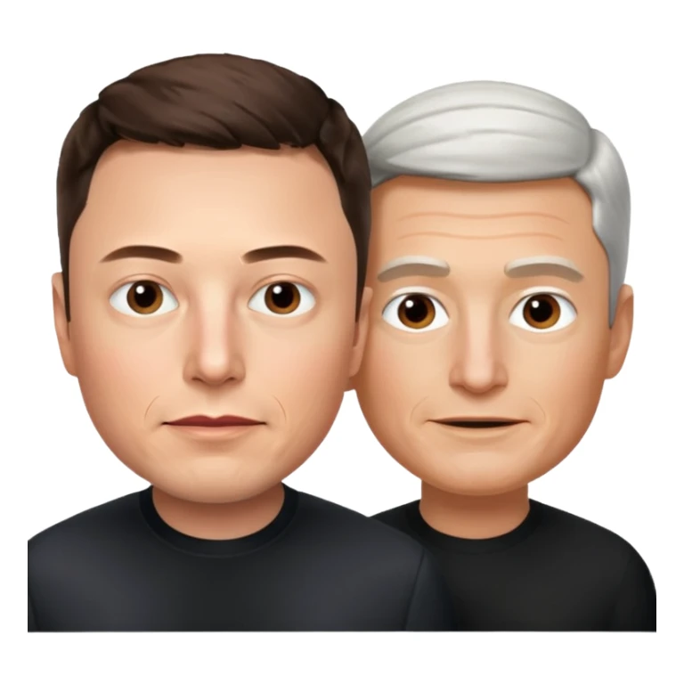 Elon musk and tim cook  sticker