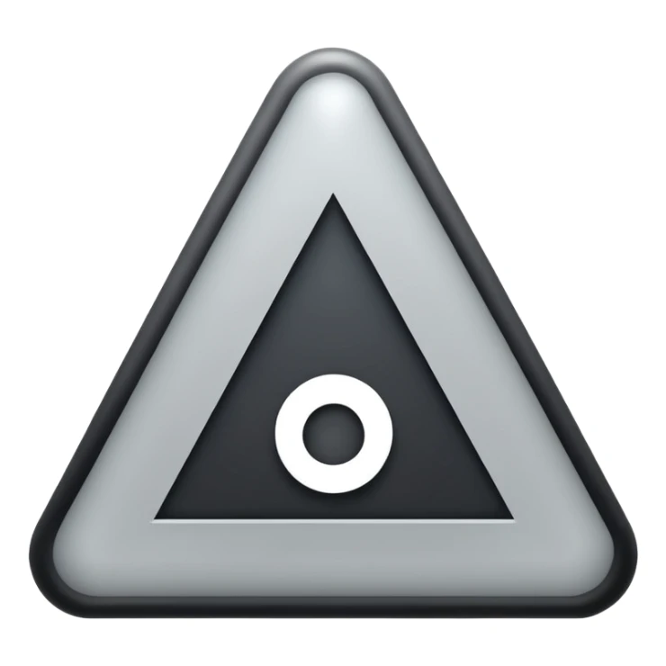 iOS style emoji, minimal summoning symbol, three dots triangle sticker